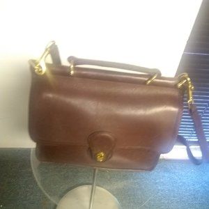 Vintage Brown - All Leather Coach- Cross Body Bag